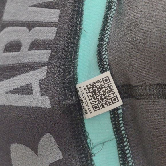 Under Armour gray and teal leggings with hidden Pocket, size S, Like New - Picture 6 of 10